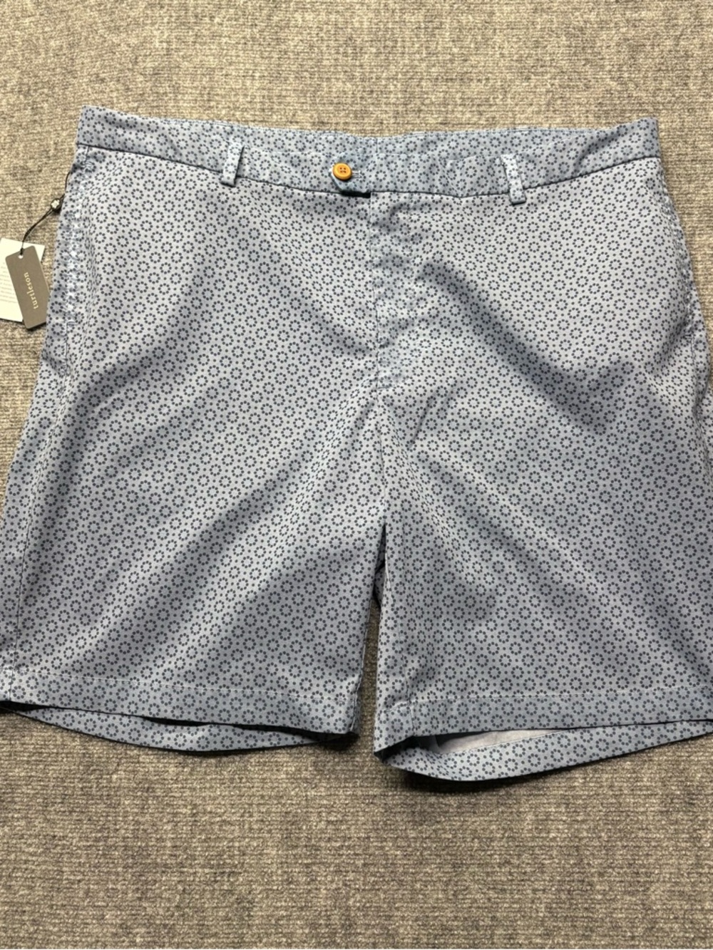 Turtleson Golf Shorts Mens 42 Morning Blue Theo Performance Geometeric NEW